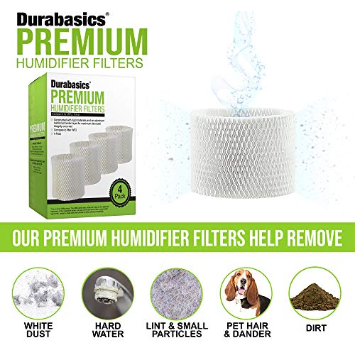 Durabasics 4 Pack Compatible Protec, Kaz & Vicks Humidifier Replacement Filter Model Wf2 | Compatible With Protec Humidifier Filter, Vicks Starry Night Humidifier Filter & Vicks Humidifier Filter Wf2 #TOP2
