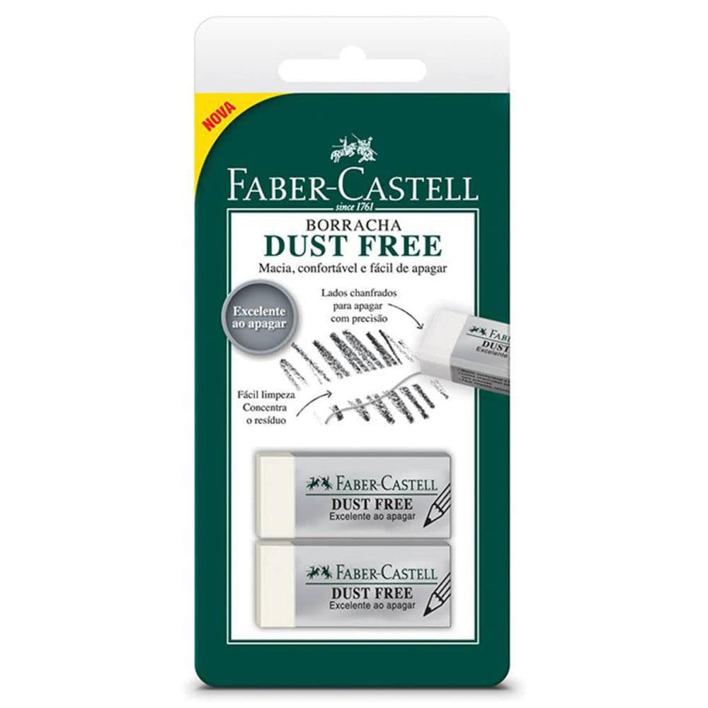 Faber-Castell White Rubber, , Dust Free, SM/187137, 2 Pcs