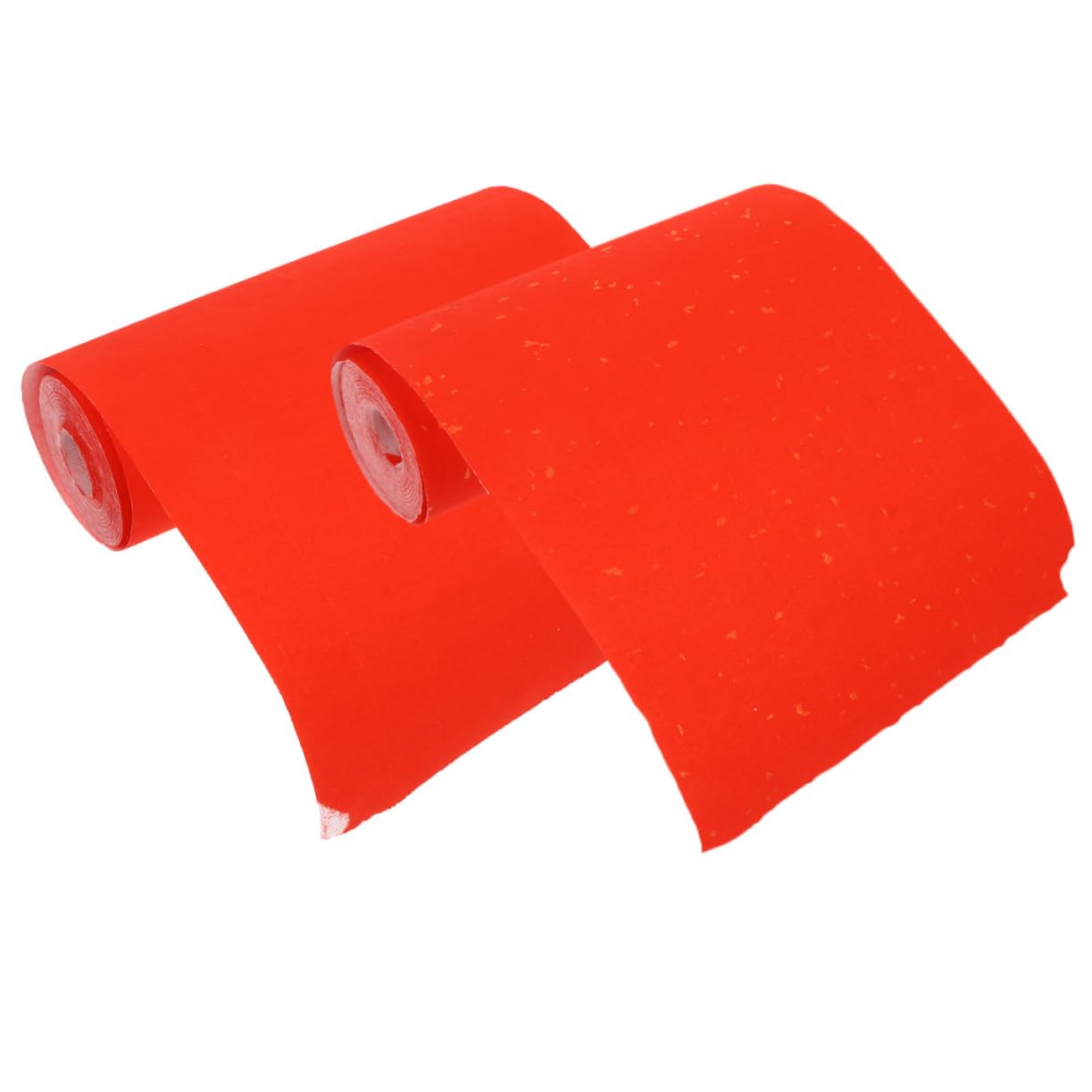 couplets Set， Chinese New Year Decoration,2 Rolls Spring Couplet Paper Half Sheng Shu Xuan Calligraphy Scroll Red Construction
