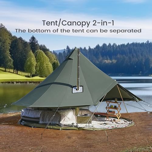 VANFOND 16.4ft Canvas Bell Tent