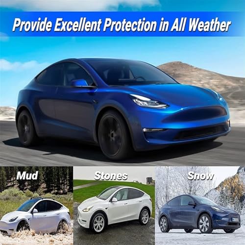 Garde-boue Tesla Model Y (2020-2026) protège-éclaboussures noirs auto - Pack de 4
