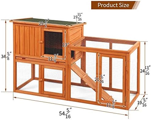 rabbit hutch size