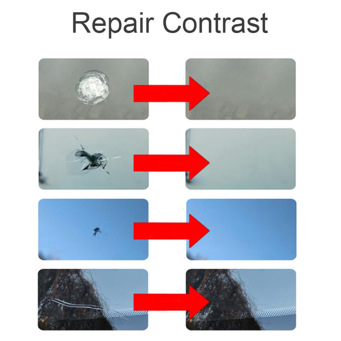 Fluido per la riparazione del vetro Colla per riparazione del parabrezza dell'auto Strumento correttore per vetro automatico Colla per del parabrezza da 3 ml