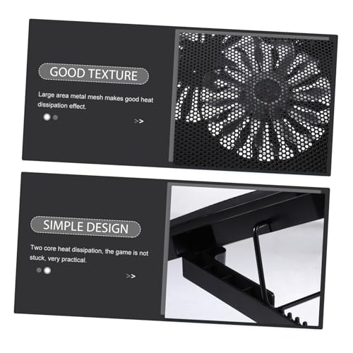Soporte refrigerado para laptop USB, ajustable en altura y ángulo, silencioso, para notebook y gaming, color negro miniatura 4