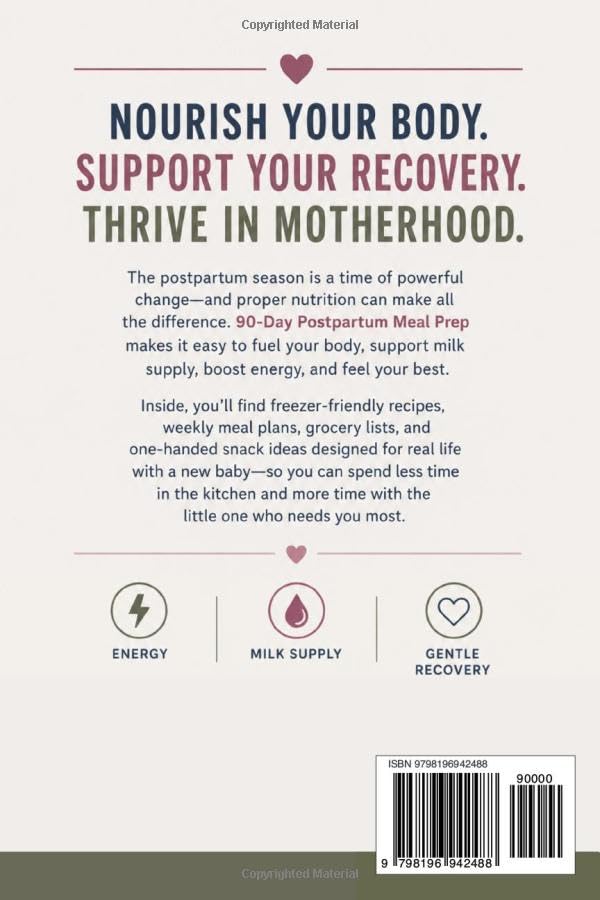 Postpartum Meal Prep: 90-Day Plan with Freezer Recipes for Energy, Milk Supply & Recovery image 3