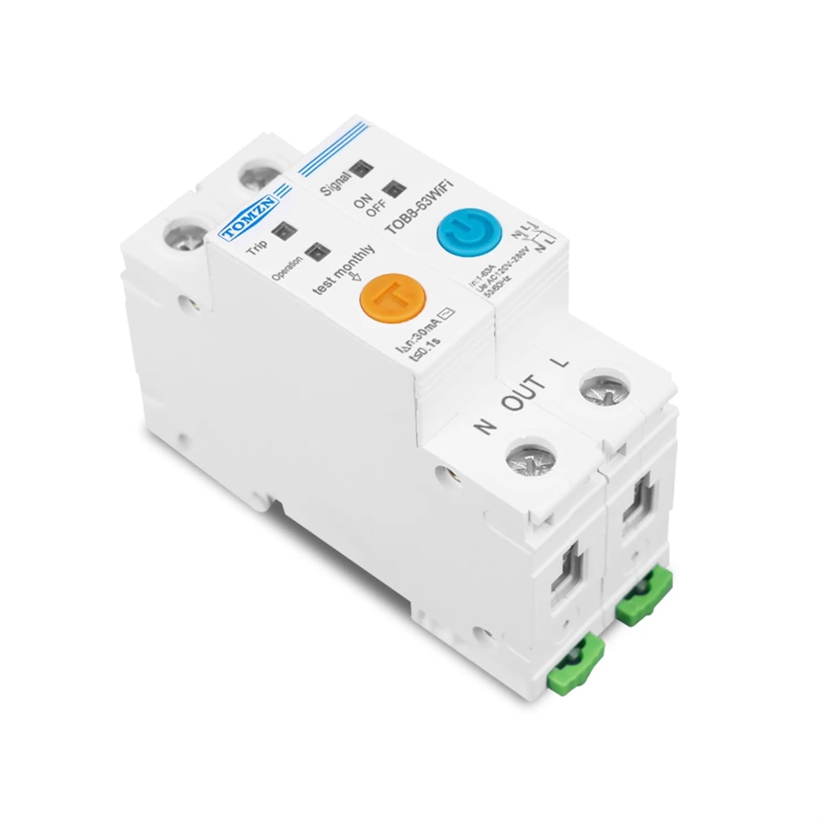 JJHQOKYNA 63A Ewelink Single Phase Energy Meter Kwh Metering Monitoring Circuit Breaker Timer Relay with Leakage Protection