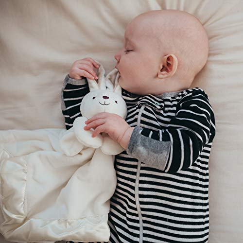 Image of Bunny Lovey Blanket for Baby | Large 20 inch x 20 inch Baby Lovey for Girls or Boys | Cute Bunny Security Blanket for Babies and Toddlers