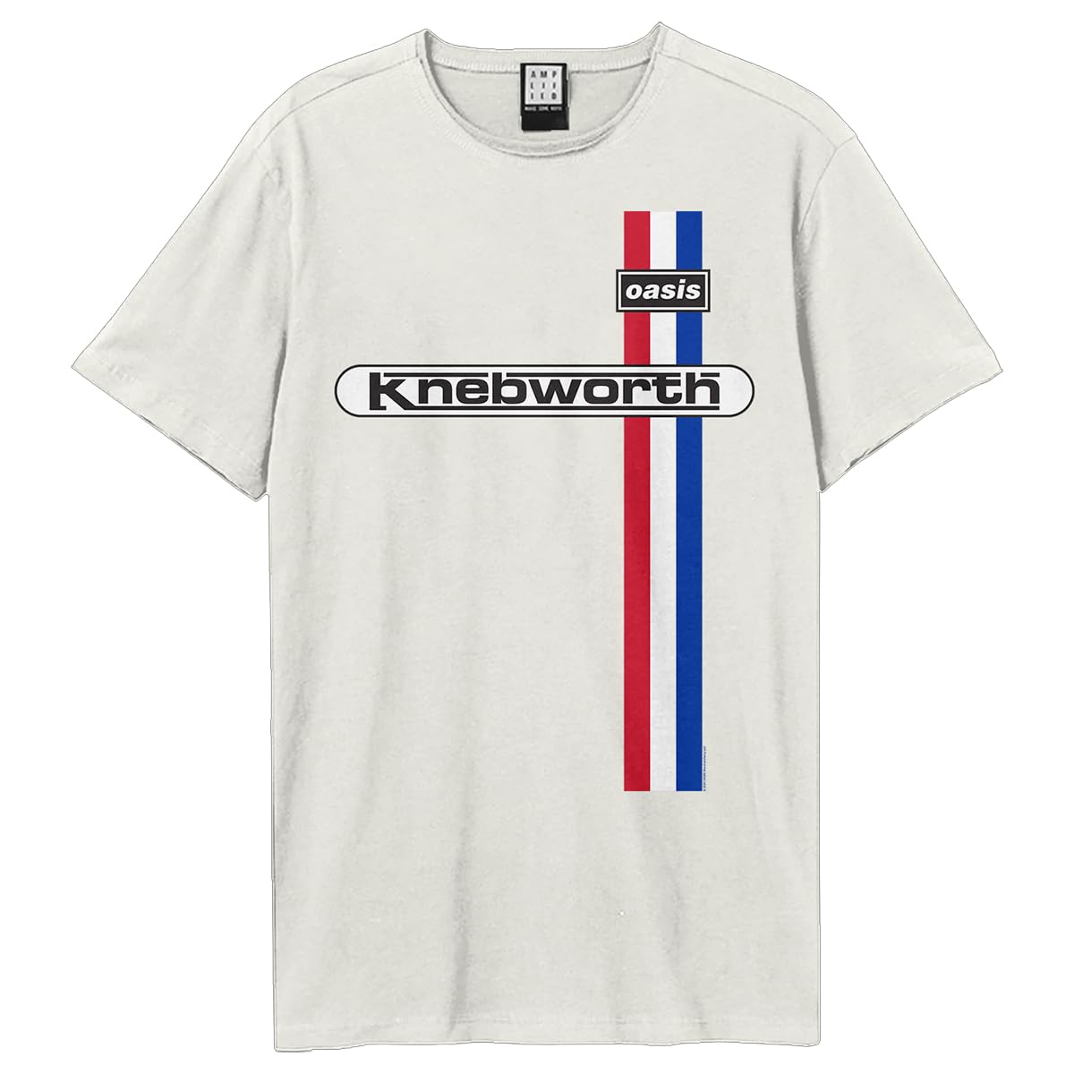 Amplified Unisex Adult Knebworth Oasis T-Shirt (L) (Vintage White)
