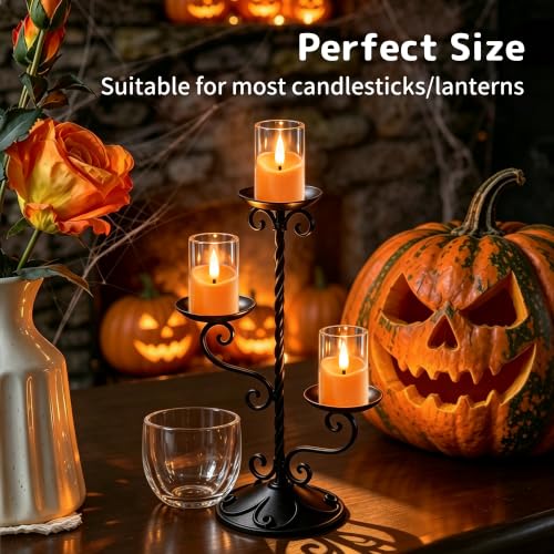 Image of Small Rechargeable Flameless Tea Lights Candles with Timer Remote