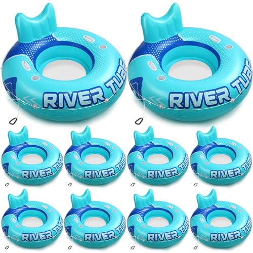 Glimin 53" Adult Heavy Duty River Tube Float Holds 300lb, Blue, 10 Pcs - image 1