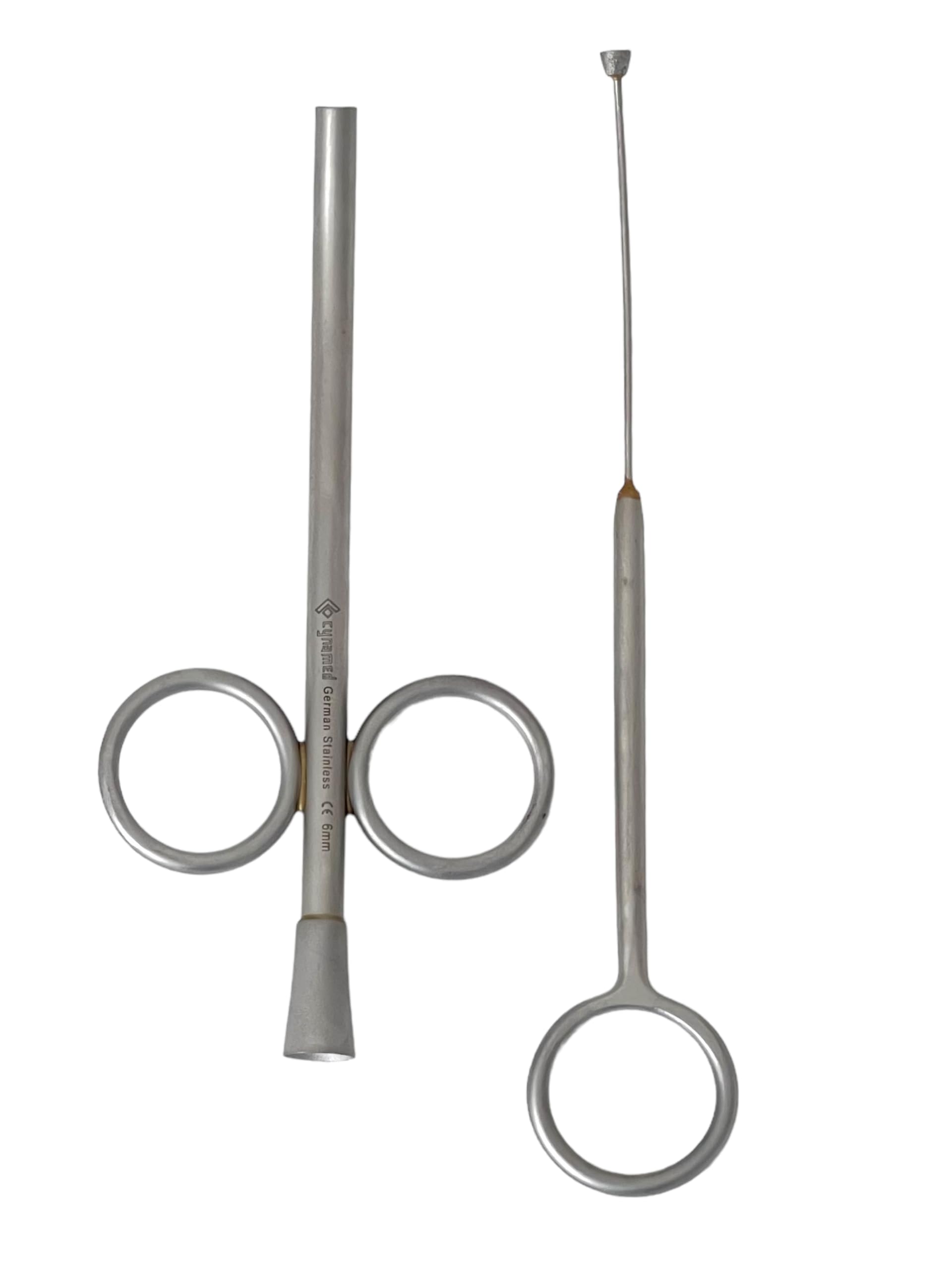 6mm Dental Implant Syringe Bone Grafting Syringe with 3 Finger Rings Sinus Lift and Bone Grafting Instrument German Stainless Steel