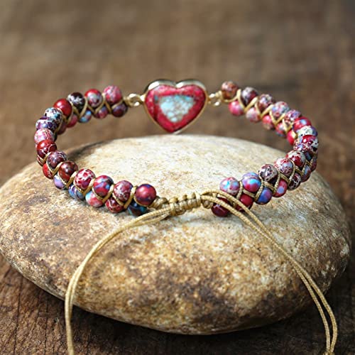 Bracelet ajustable en pierre impériale résistant et confortable