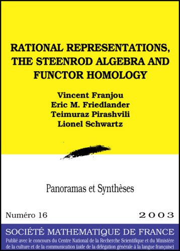 Buy Rational représentations, the steenrod algebra and functor homology — BookShops.in
