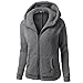Fleecejacke Damen Lang mit Kapuze Flauschmantel Mode Plüschmantel Strickjacke Teddymantel Flauschjacke Causal Loose Steppjacke Funktionjacke Softshelljacke Kapuzenpullover Windbreaker Fahrradjacke