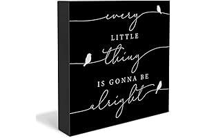 Every Little Thing is Gonna Be Alright Birds Wooden Box Sign Farmhouse...