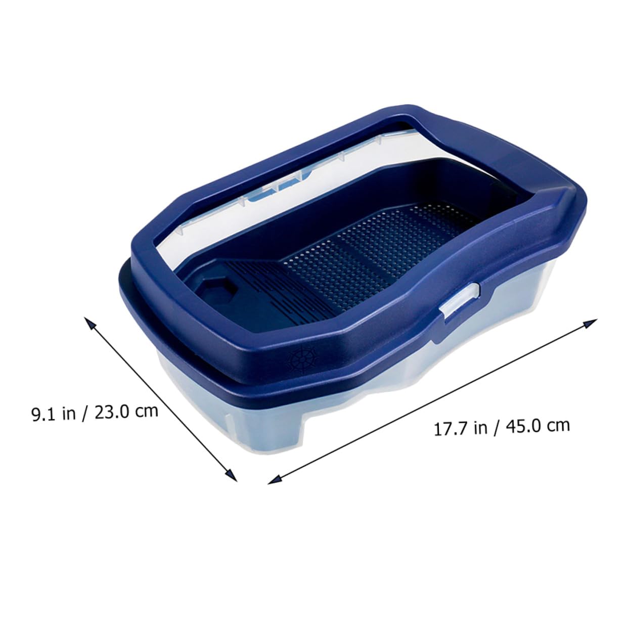 HEMOTON Acquario per Prendere Sole in Plastico Blu Piattaforma per Tartarughe d Acqua Doppio e Resistente a Rotture per Nuoto e Riposo