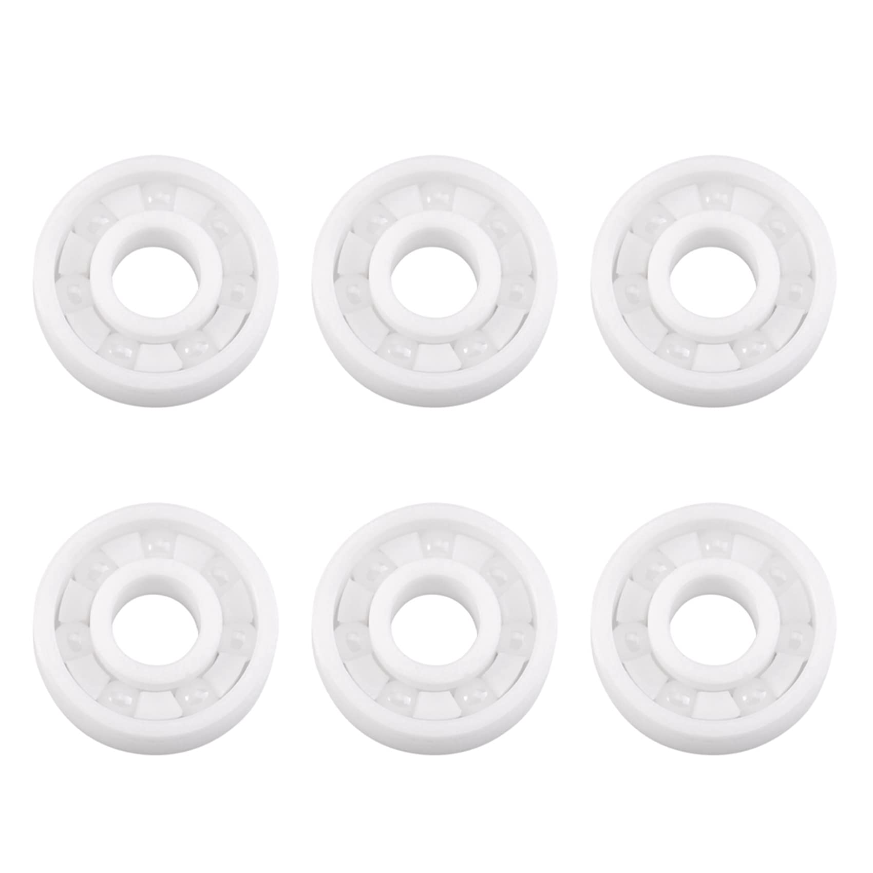 Reinscer 6X 608 Full Ceramic Bearing ZrO2 Ball Bearing 8mmx22mmx7mm Zirconia Oxide Bearing