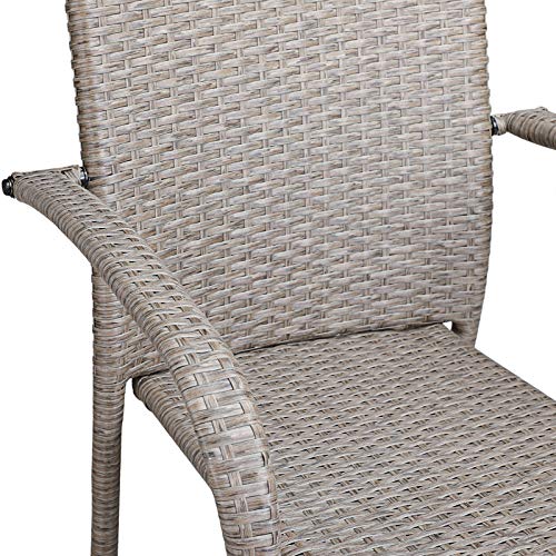 Chaises de Jardin Résistantes aux Intempéries à Dossier Haut - 6