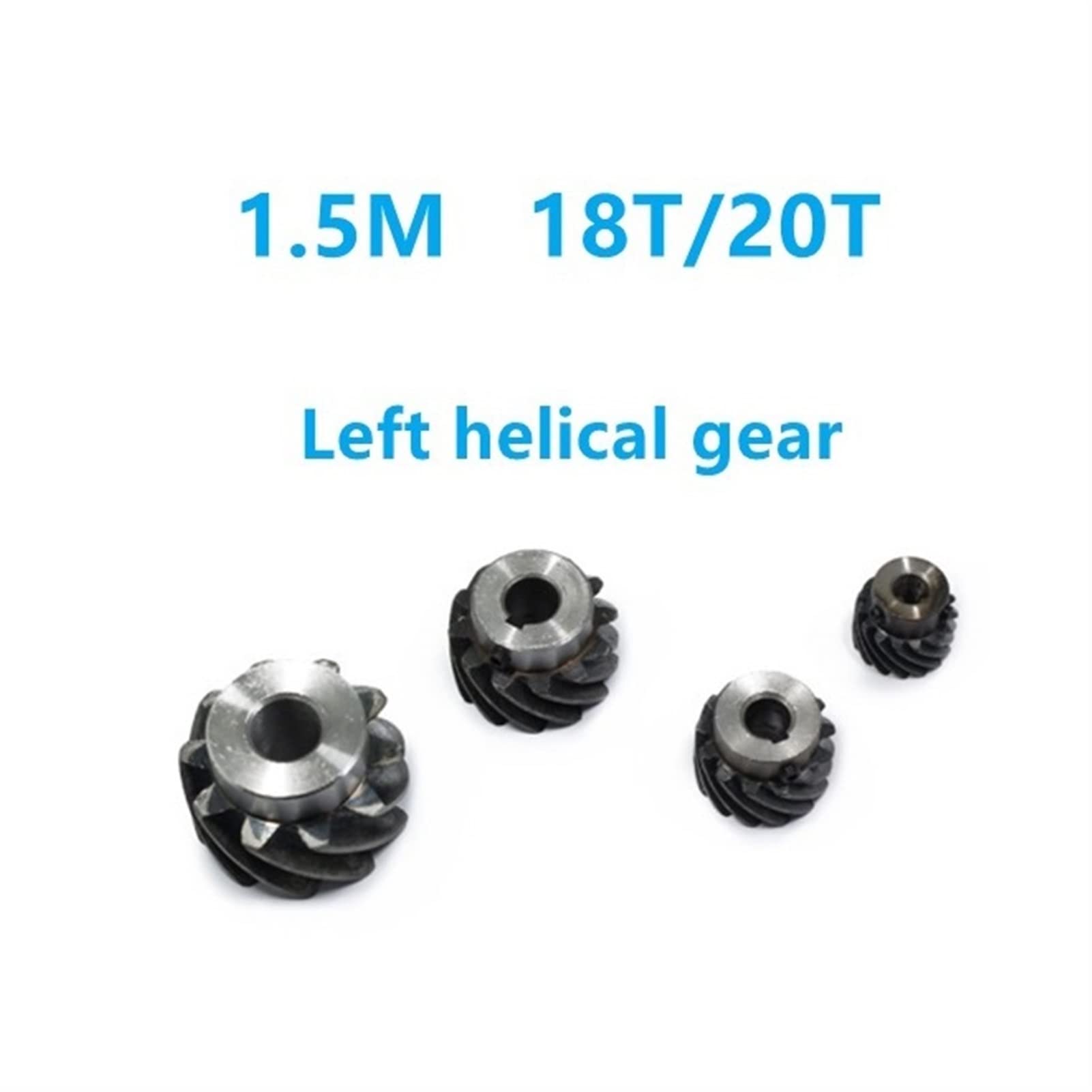 cremagliera e pignone, Pignone 1.5M 18T 20T Ingranaggio Conico Elicoidale 45 Gradi Mano Sinistra Ingranaggio Elicoidale 8mm 15mm Foro 1.5 Modulo 18 Denti 20 Denti Ingranaggio Conico foro Albero(15mm B