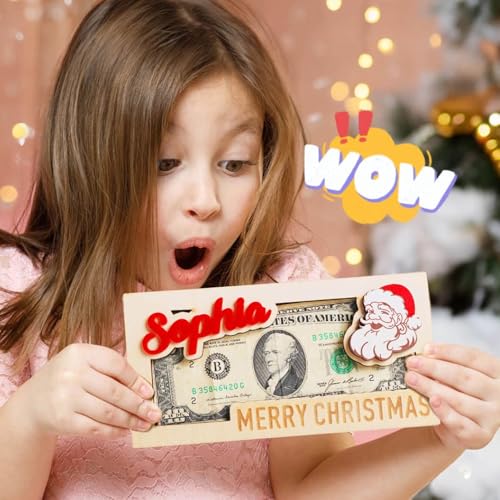 Personalized Christmas Money Holder 2025 2024 Wooden Christmas Card Box Customize Name Christmas Cash Holder Envelope New Year Gifts 5 Styles4