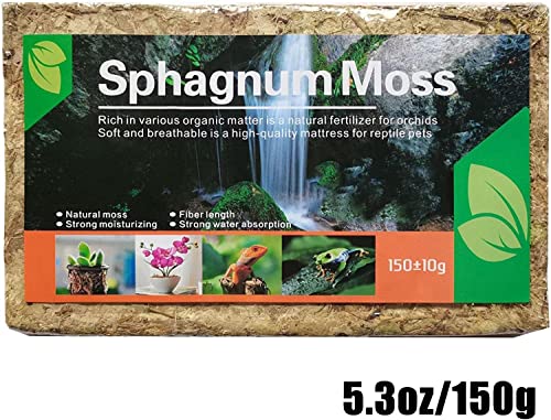 11.2L 150g Premium Long Fibered Sphagnum Moss Natural Potting Mix for Succulent, Carnivorous Plants, Orchid Plant Soil, Air Layering, Mulching, Propagation, Reptile or amphibians’ terrariums
