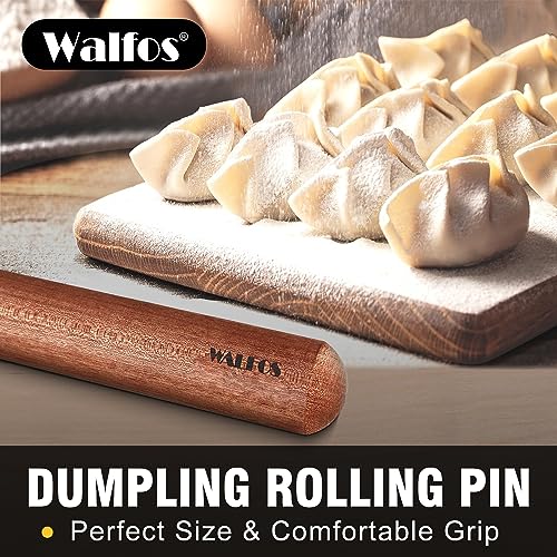image for Walfos Mini Rolling Pin - Small Natural Wooden Rolling Pins, Baking Do