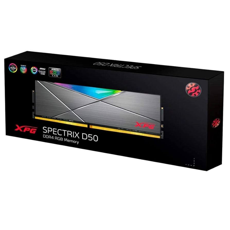 XPG SPECTRIX D50 計32GB DDR4-3200MHz メモリー SPECTRIX D50 DDR4 RGB Memory Module