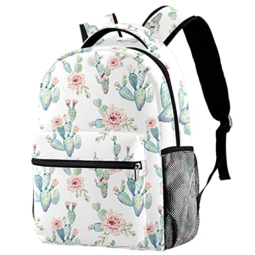 Mochilas ligeras de flores de cactus con bolsos de hombro