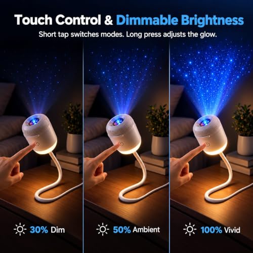 MITVISH ENTERPRISE MITVISH 2-in-1 Galaxy Projector Night Light with 6 - Image 7