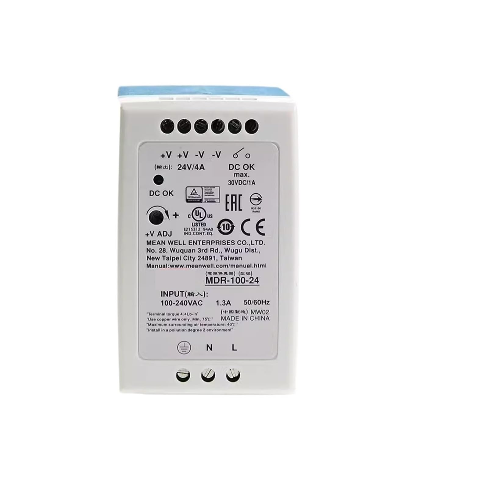 BFSYDLUJ MDR-100-24 MDR-100-12 MDR-100-48 MDR-100 100W 12V 24V 48V Single Output Power Supply(MDR-100-24(100W 24V))