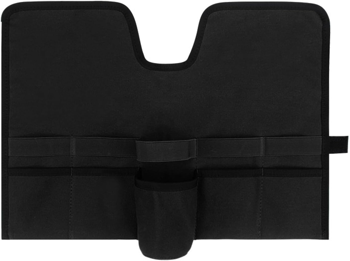 Canvas Cocktail Set Carry Bag, Bartender Kit Bag with Roll - Up Design and Secure Strap, Portable Folding Mixology Bar Tool Organizer for Camping Picnics Travel and Home (Black)