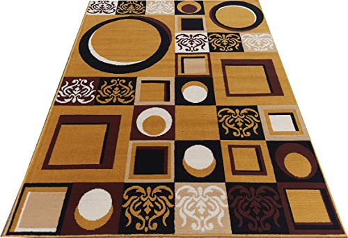 Image of Home Decore Acrylic Carpet for Your Living Room & Drawing Room Aywhere in Your Home (180X240 Yellow Colour)- 6x8 Feet