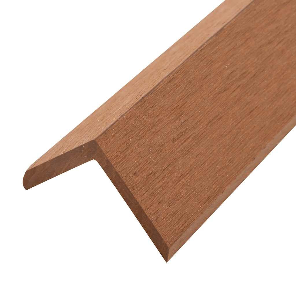 vidaXL 5X Profili Angolari per Decking in WPC Marrone Bordatura Pavimentazione