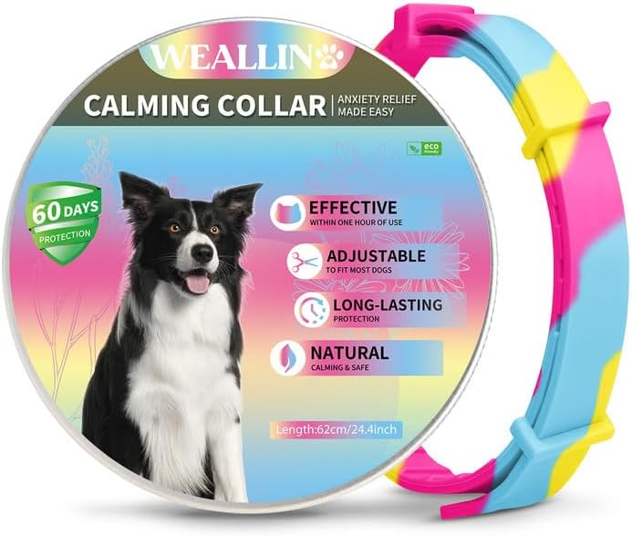 WEALLIN Dog Calming Collars, Adjustable & Waterresistant Pheromone