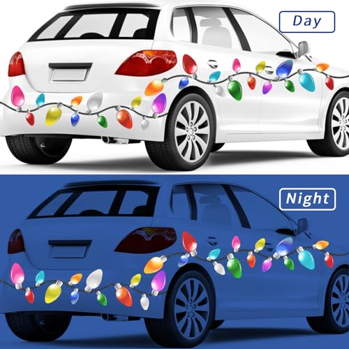 48 imanes decorativos reflectantes para auto navideños miniatura 4