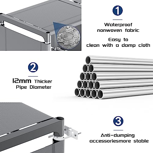 Mavivegue Bookshelf,12 Cube Storage Organizer,Book Shelf Organizer,Tall Bookcase Shelf,Grey Cube Shelf For Bedroom,Home Office #TOP3