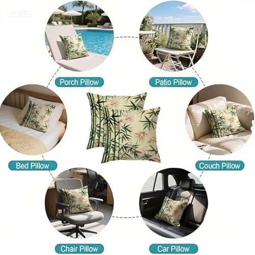 Housse coussin 60x60cm pour salon et chambre décor vintage vert - 7