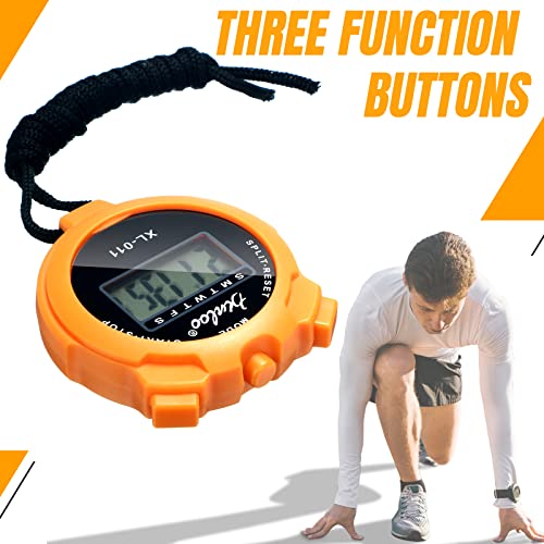 TOODOO 12 Pack Multi Function Digital Stopwatch Timer Bulk Sports Stopwatch with Lanyard Plastic Display Waterproof Date Time Alarm Timer for Coaches Fitness Referees - Image 5