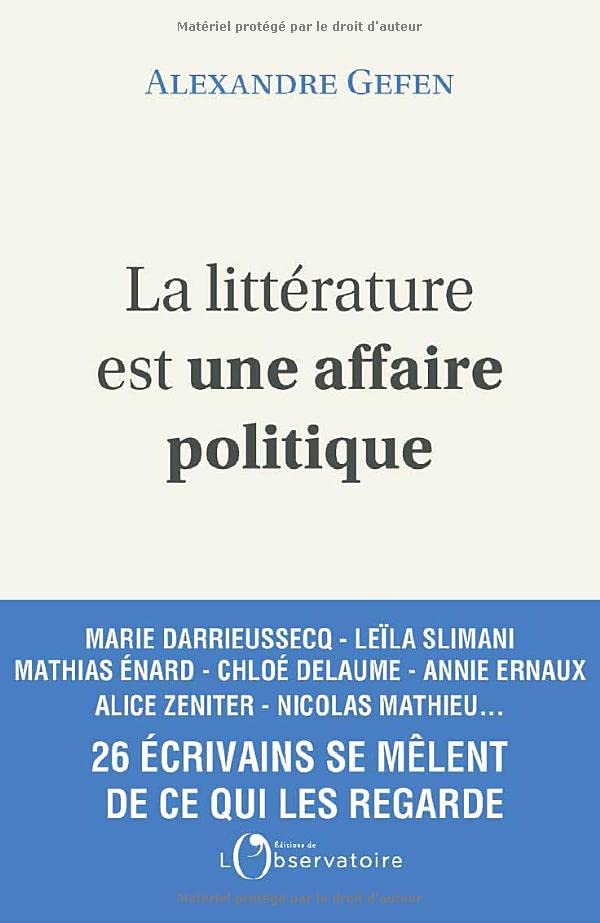 La littérature est une affaire politique