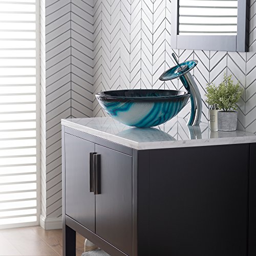 Kraus Gv-399-19Mm Ladon Glass Vessel Bathroom Sink #TOP4