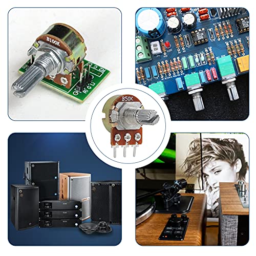 Ocr 1K-1M Ohm Potentiometer Kit, 45 Sets Single Linear Potentiometer With Knobs, Nuts And Washers,9 Values 1K 5K 10K 20K 50K 100K 250K 500K 1M 3 Terminal Rotary Potentiometer #TOP5