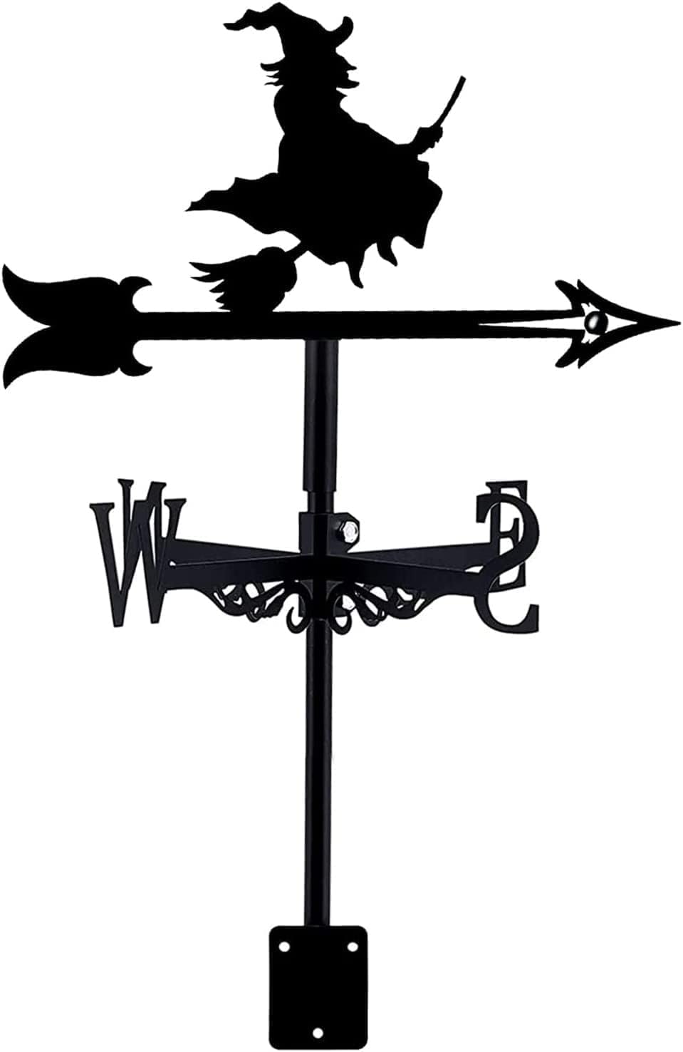Klonwg 33 Weather Vane Stainless Steel Weathervane Figurine, Practical Wind Direction Indicator Weathercock Measuring Tools