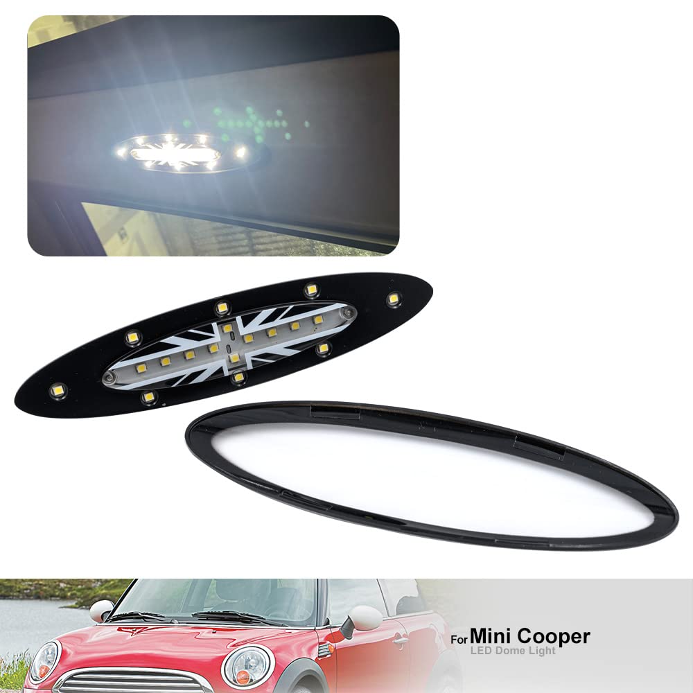 LED Leuchte Dachleuchte fuumlr den Innenraume Mini LED kuppelfouml rmige Lampe Mini Cooper S R56 2006-2008 mit Union Jack Flaggen Design