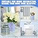 LemonRoad 6 Set Blue and White Porcelain Cylinder Planter Box with Paper Removable Foam Round Flower Box Chinoiserie Vase for Wedding Artificial Flowers Kitchen Party Table Centerpiece Home Decor
