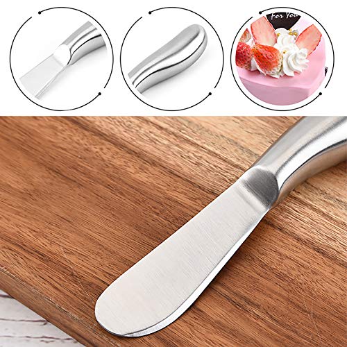 VANRA Spreader Knife Set 4-Piece Butter Knife Stainless Steel Cheese Knives Set Small Bread Cream Knives 5.3-inch - Image 3