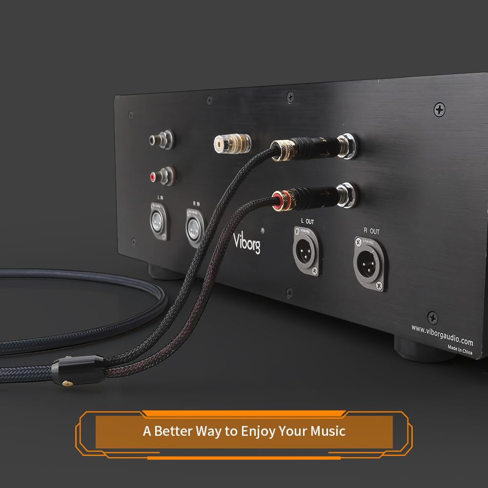 2 cavi audio RCA audiofili da 3,5 mm con alloggiamento in metallo e spina RCA placcata in oro 24 k a cavo Hi-Fi da 3,5 mm per MP3, tablet, altoparlanti, HDTV, ecc