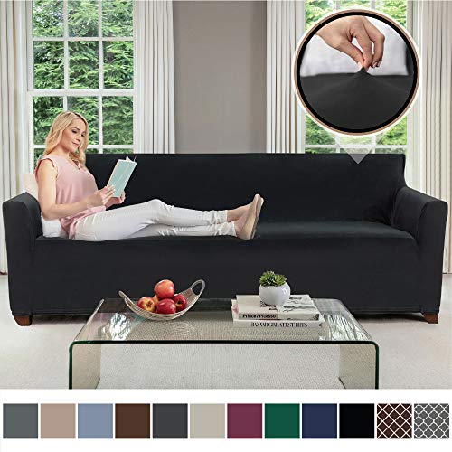 Gorilla Grip Original Fitted Velvet 1 Piece X-Large Oversized Sofa Protector, Seat Width