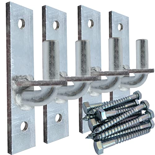 Jikacok Charnière murale portail 4 pcs Chaîne maillon renforcée