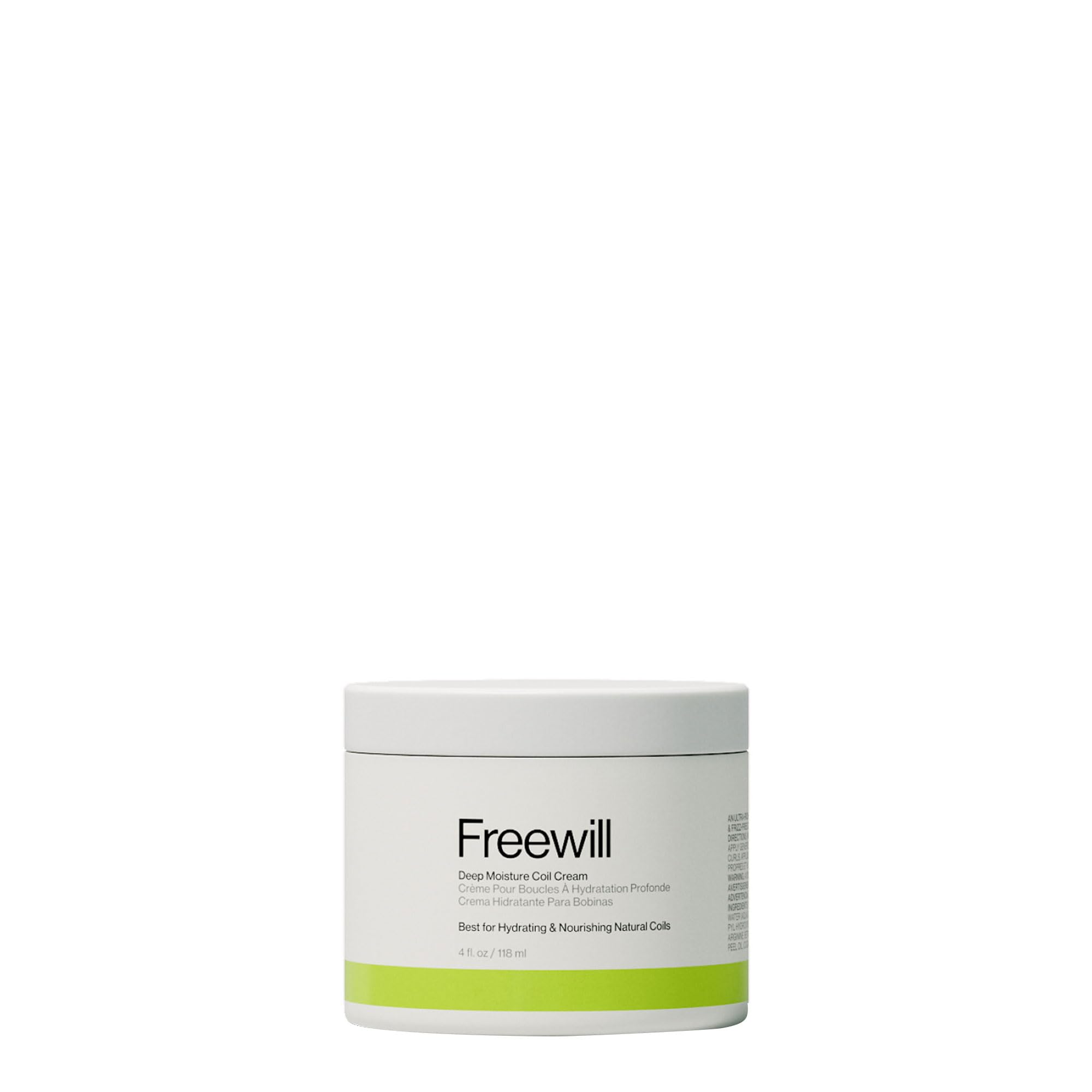 Freewill Deep Moisture Coil Cream, Curl Cream for Curly Hair, Helps Coily and Kinky Curls, Nourishes and Defines Coils, Hair Moisturizer for