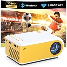 Mini Projector Portable Projectors with Wifi and Bluetooth Outdoor Movie Projectors Mini Home Theater Indoor Projector for Bedroom Built-in Speaker Compatible With HDMI/USB/TV Stick/Smartphone/Laptop